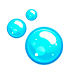 A small icon of three off-set stacking blue bubbles.